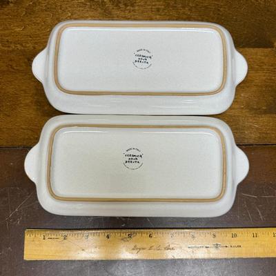 Italian Ceramic Rectangular Canape Plates Floral Design Ceramica Nova Deruta