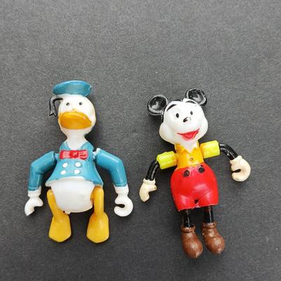 Vintage trapeze Donald Duck & Mickey Mouse figures
