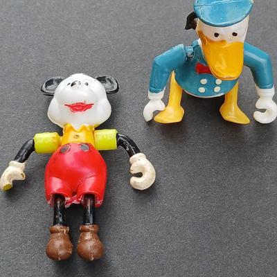 Vintage trapeze Donald Duck & Mickey Mouse figures
