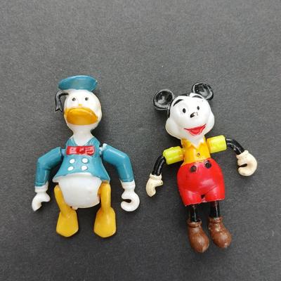 Vintage trapeze Donald Duck & Mickey Mouse figures