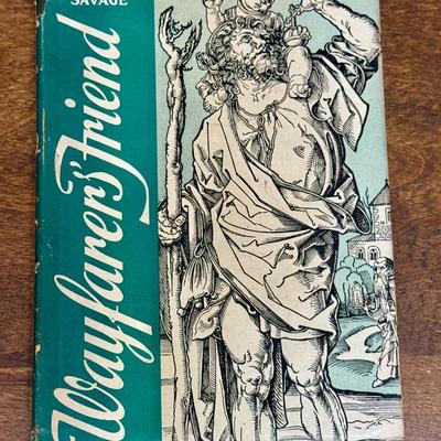 Sale Photo Thumbnail #466: Published in 1947. Dust cover has some minor damage.  Minor page yellowing, no stains, tears or water damage. A retelling of the story of St. Christopher.