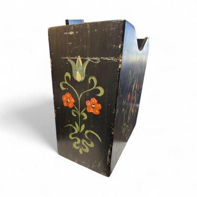 Magazine Rack Wooden Hand Painted