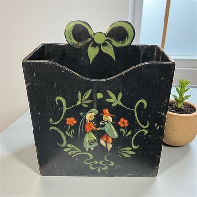 Magazine Rack Wooden Hand Painted