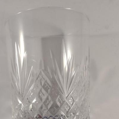 Sale Photo Thumbnail #137: Antique Flint Glass Tumblers- Pineapple and Diamond Design- Three Pieces- Approx 3 7/8" Tall.  Items have some 'chigger bite' chipping- please see all pictures.