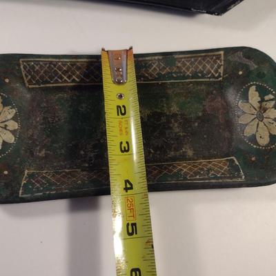 Sale Photo Thumbnail #190: Vintage Pair of Hand Painted Metal Serving Trays