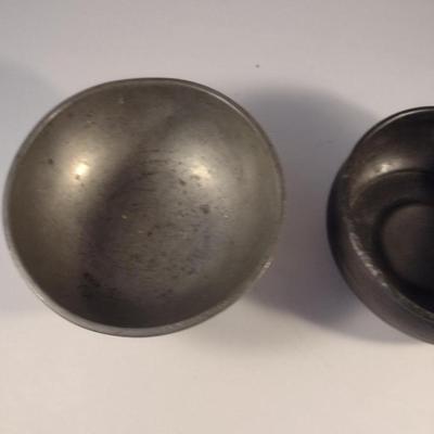 Sale Photo Thumbnail #197: Rare Antique HMS Lion WW1 Royal Navy Pewter Bowl and Unmarked Porringer