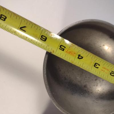 Sale Photo Thumbnail #198: Rare Antique HMS Lion WW1 Royal Navy Pewter Bowl and Unmarked Porringer