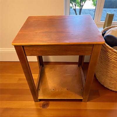 Side Table With Bottom Shelf