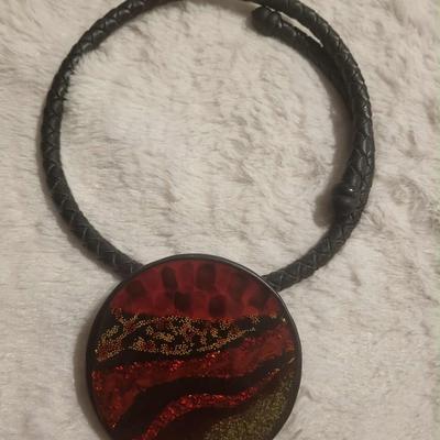 Vintage 80s GLASS BEAD NECKLACE CHICO’S ROPE CHOKER BRASS CUFF BRACELET WOOD BRACELET