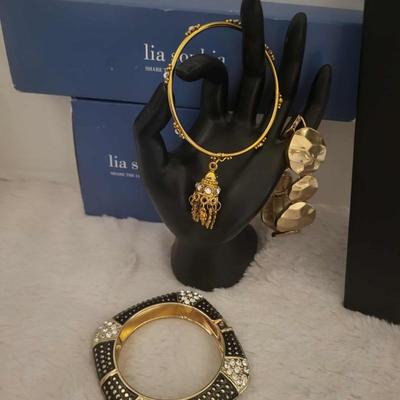 Lia Sophia necklace and stretch bracelet 2 designer bracelets