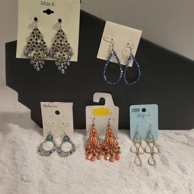 5 Pair dangle earrings March K., Style and CO., So Good.