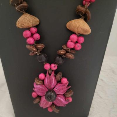 Primitive style necklace, Earrings, Bracelet set