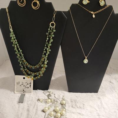 Anthropologie necklace and earrings, 2 Other designer necklaces