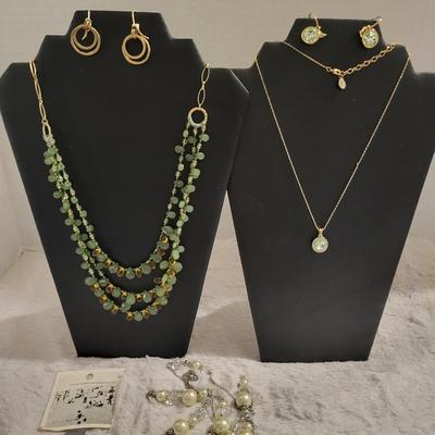 Anthropologie necklace and earrings, 2 Other designer necklaces