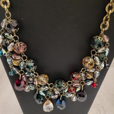 Beautiful glass bead, necklace, So Good earrings, Adjustable ring.