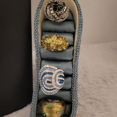Rings size 7 to 7.5, pendant set, pearl necklace