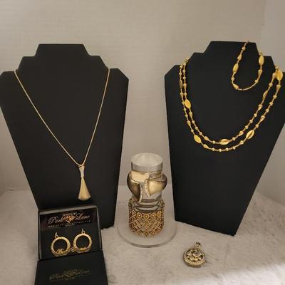 Designer, jewelry Park Lane earrings, Napier necklace and earrings. bracelets, necklace, pendant