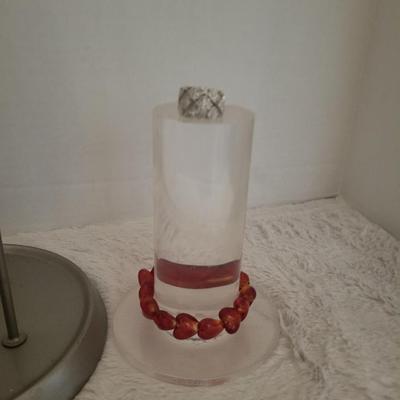 Bracelet and earrings, 1 Ring size 7