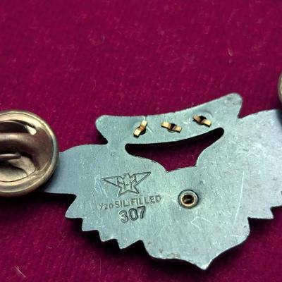 Sale Photo Thumbnail #2652: US 1/20 Silver Filled 307 Air Crew Badge #12