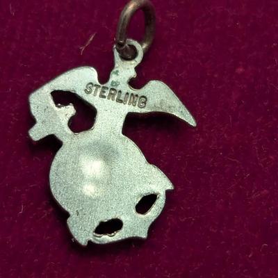 Sale Photo Thumbnail #2676: Vintage Sterling USMC Charm #18