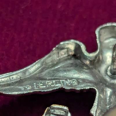 Sale Photo Thumbnail #2689: USMC Sterling Eagle Globe & Anchor Cap Badge 12g #20