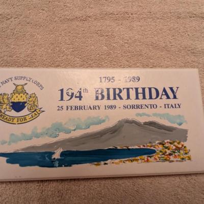 Sale Photo Thumbnail #2694: 1795 - 1989 194th Birthday Tile Plaque