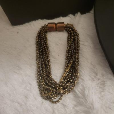 Rustic jewelry lot, Napier necklace