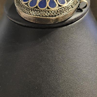 Beautiful sterling pendant 30 gr., Lapis stone
