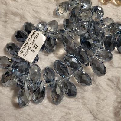10 inch 19mm Chinese Crystal teardrop 3 strands