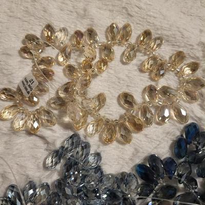 10 inch 19mm Chinese Crystal teardrop 3 strands