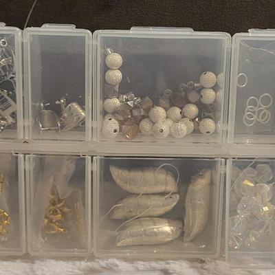 Beads and findings, silver, and gold tone