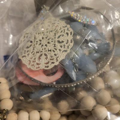 Buttons and broken craft jewelry