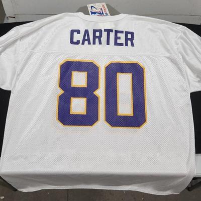 Vintage Cris Carter Jersey XL Minnesota Vikings #80 New