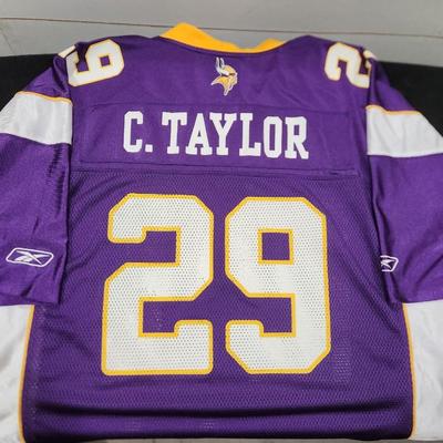 Vintage Reebok Minnesota Vikings XL Chester Taylor #29 Jersey Purple