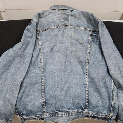 Vintage Levi's Jacket Mens Large Blue Type 3 Light Wash Western 90s Denim