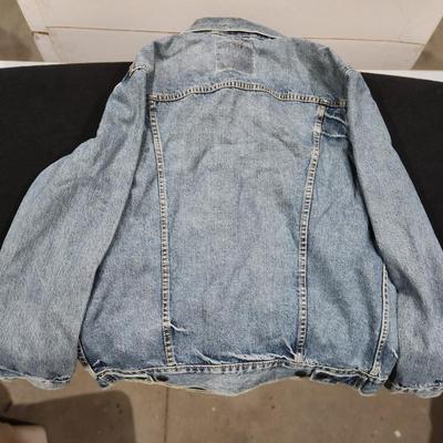 Vintage Levi's Jacket Mens Large Blue Type 3 Light Wash Western 90s Denim