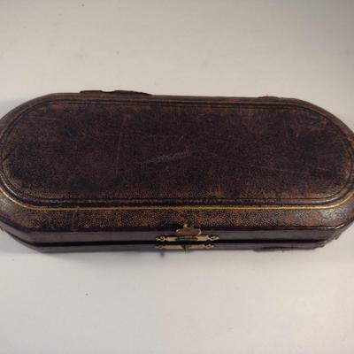 Sale Photo Thumbnail #225: Pair of Antique Repousse' Spoons with Storage Case- Circa 1870.  Items were curated from Scotland for Cannell & Chaffin.