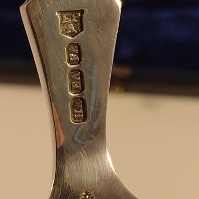 Sale Photo Thumbnail #231: Antique Fish Serving Set with Storage Case- Electroplated with Etched Botanical Design