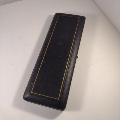 Sale Photo Thumbnail #235: Antique Fish Serving Set with Storage Case- Electroplated with Etched Botanical Design