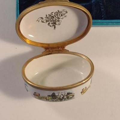 Sale Photo Thumbnail #248: Bilston & Battersea Enameled Box 'Happiness'- With Original Box and COO