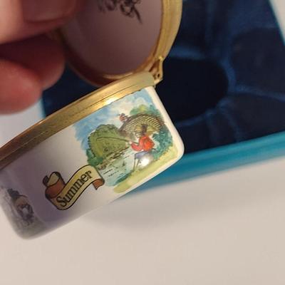 Sale Photo Thumbnail #250: Bilston & Battersea Enameled Box 'Happiness'- With Original Box and COO