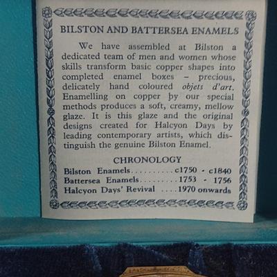 Sale Photo Thumbnail #245: Bilston & Battersea Enameled Box 'Happiness'- With Original Box and COO