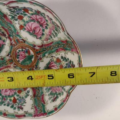 Sale Photo Thumbnail #263: Antique 'Rose Medallion' Chinese Porcelain Bowl- Approx 6 3/8" in Diameter.  Stamp on bottom- please see all pictures.