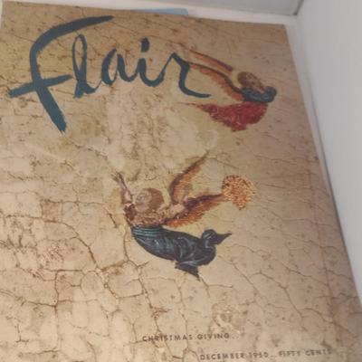 Sale Photo Thumbnail #285: Vintage Flair Magazine- Five Issues- Sept 1950 to Jan 1951.  Four issues in good condition, one is heavily worn.