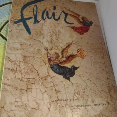 Sale Photo Thumbnail #276: Vintage Flair Magazine- Five Issues- Sept 1950 to Jan 1951.  Four issues in good condition, one is heavily worn.