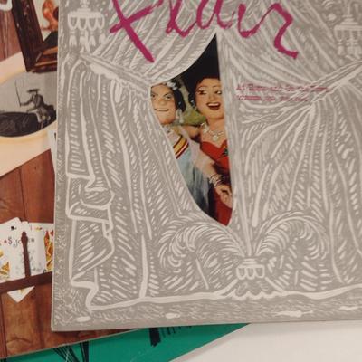 Sale Photo Thumbnail #287: Vintage Flair Magazine- Five Issues- Sept 1950 to Jan 1951.  Four issues in good condition, one is heavily worn.