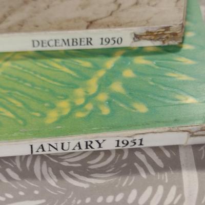 Sale Photo Thumbnail #281: Vintage Flair Magazine- Five Issues- Sept 1950 to Jan 1951.  Four issues in good condition, one is heavily worn.