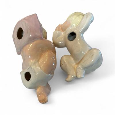 Porcelain Baby Boy and Girl Figurine