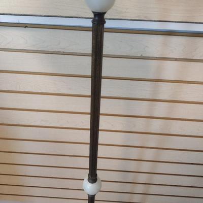 Sale Photo Thumbnail #2315: Antique Victorian Design Metal Post Floor Lamp with Shade