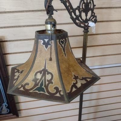 Sale Photo Thumbnail #2313: Antique Victorian Design Metal Post Floor Lamp with Shade